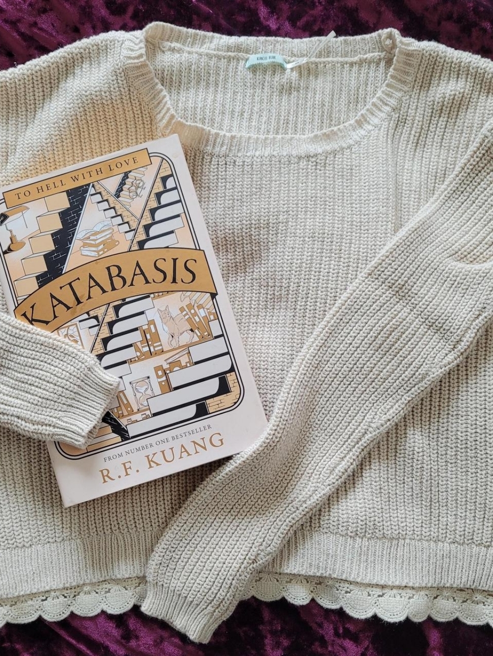 Light Cream Knit Women's Sweater